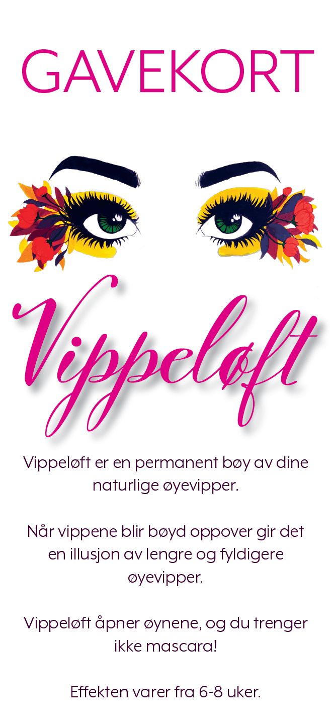 Bilde av gavekort på vippeløft hos Benedikte Vippeextensions